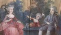 pli 1780 France : le chteau de cartes